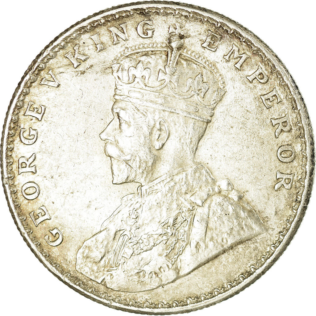 Coin, INDIA-BRITISH, George V, Rupee, 1918, EF(40-45), Silver, KM:524