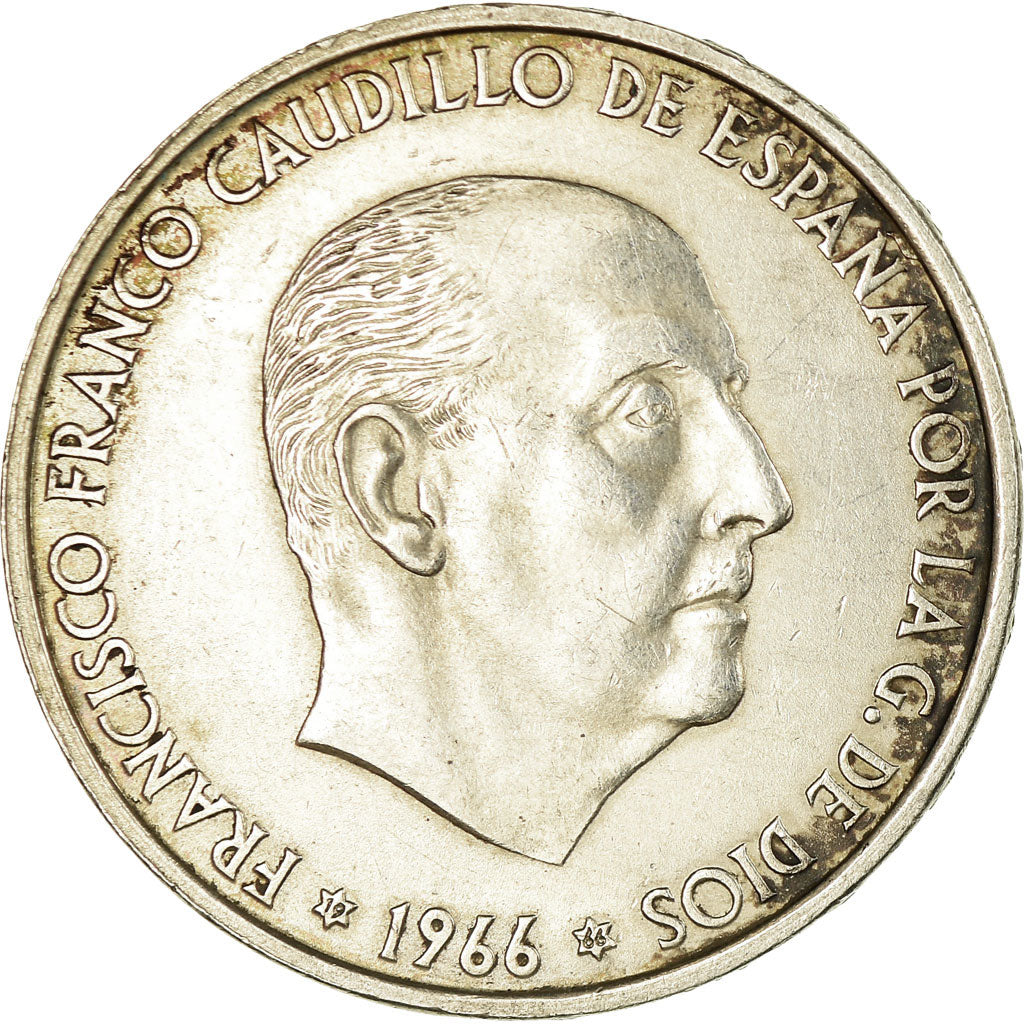 Coin, Spain, Caudillo and regent, 100 Pesetas, 1966, Madrid, EF(40-45), Silver