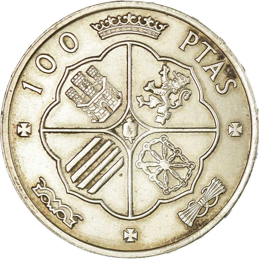 Coin, Spain, Caudillo and regent, 100 Pesetas, 1966, Madrid, EF(40-45), Silver