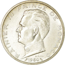 Monnaie, Monaco, Rainier III, 5 Francs, 1960, SUP, Argent, Gadoury:MC 152