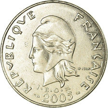 Moneta, Nuova Caledonia, 20 Francs, 2005, Paris, BB, Nichel, KM:12
