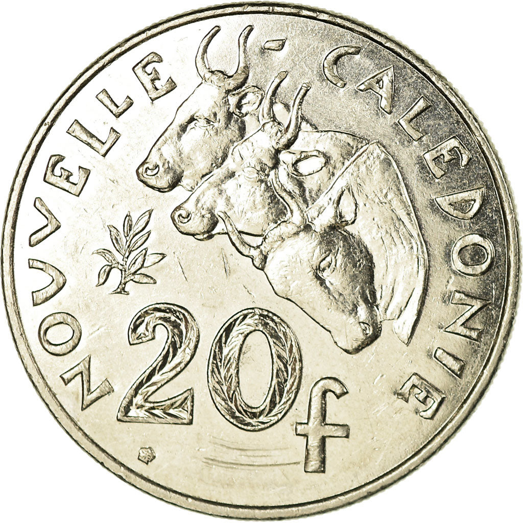Moneta, Nuova Caledonia, 20 Francs, 2005, Paris, BB, Nichel, KM:12