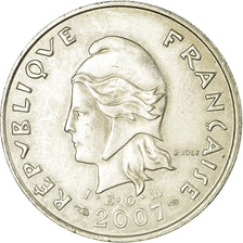 Coin, New Caledonia, 10 Francs, 2007, Paris, EF(40-45), Copper-nickel, KM:11a
