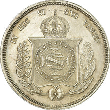 Coin, Brazil, Pedro II, 500 Reis, 1855, AU(55-58), Silver, KM:464