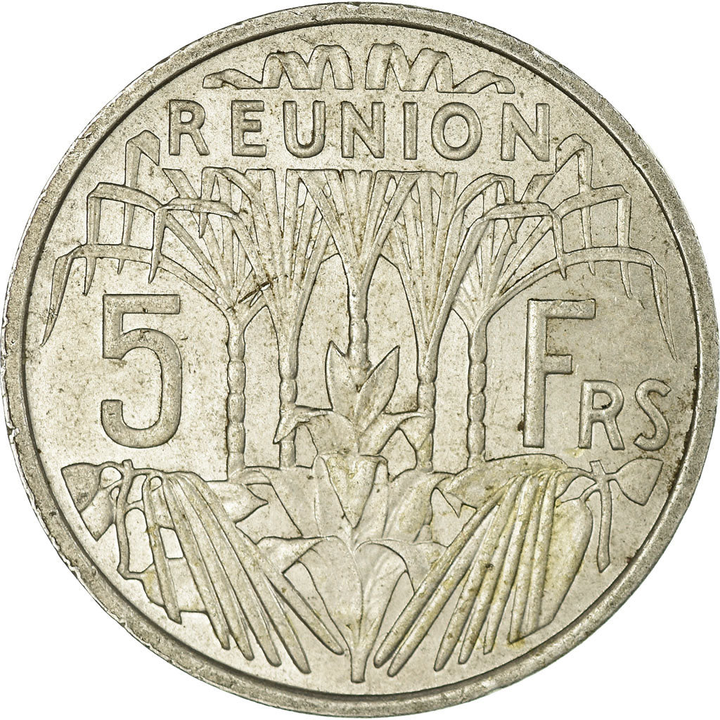 Coin, Réunion, 5 Francs, 1955, EF(40-45), Aluminum, KM:9