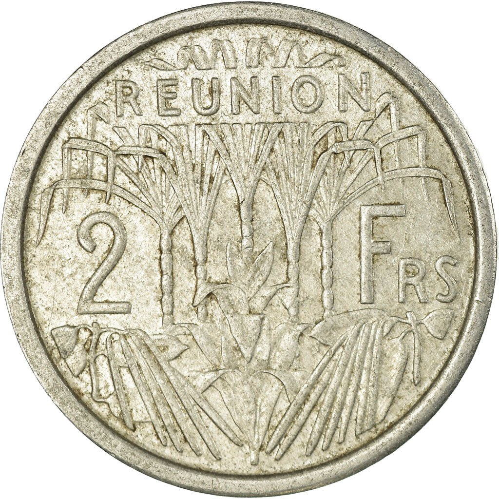 Coin, Réunion, 2 Francs, 1948, EF(40-45), Aluminum, KM:8