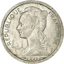 Coin, Réunion, Franc, 1948, EF(40-45), Aluminum, KM:6.1