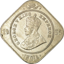 Coin, INDIA-BRITISH, George V, 2 Annas, 1935, EF(40-45), Copper-nickel, KM:516