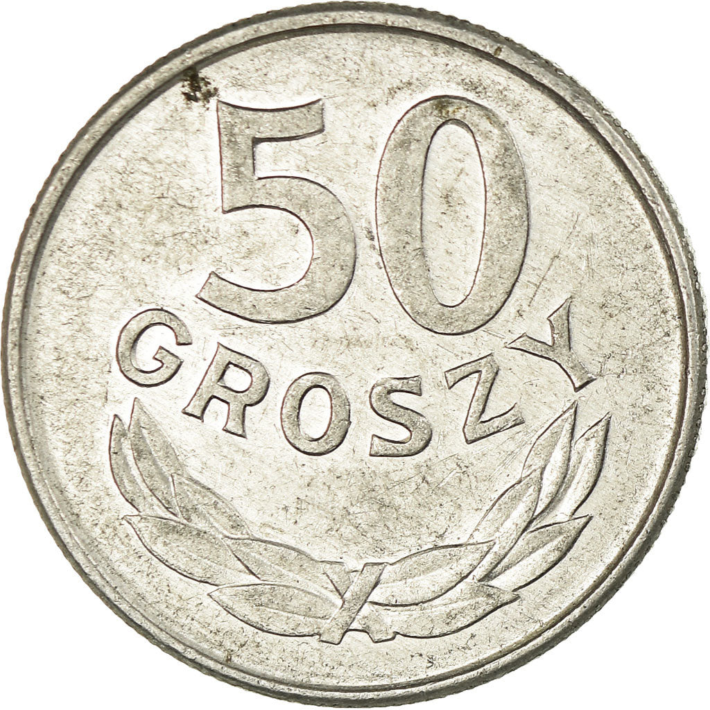 Coin, Poland, 50 Groszy, 1987, Warsaw, VF(30-35), Aluminum, KM:48.2