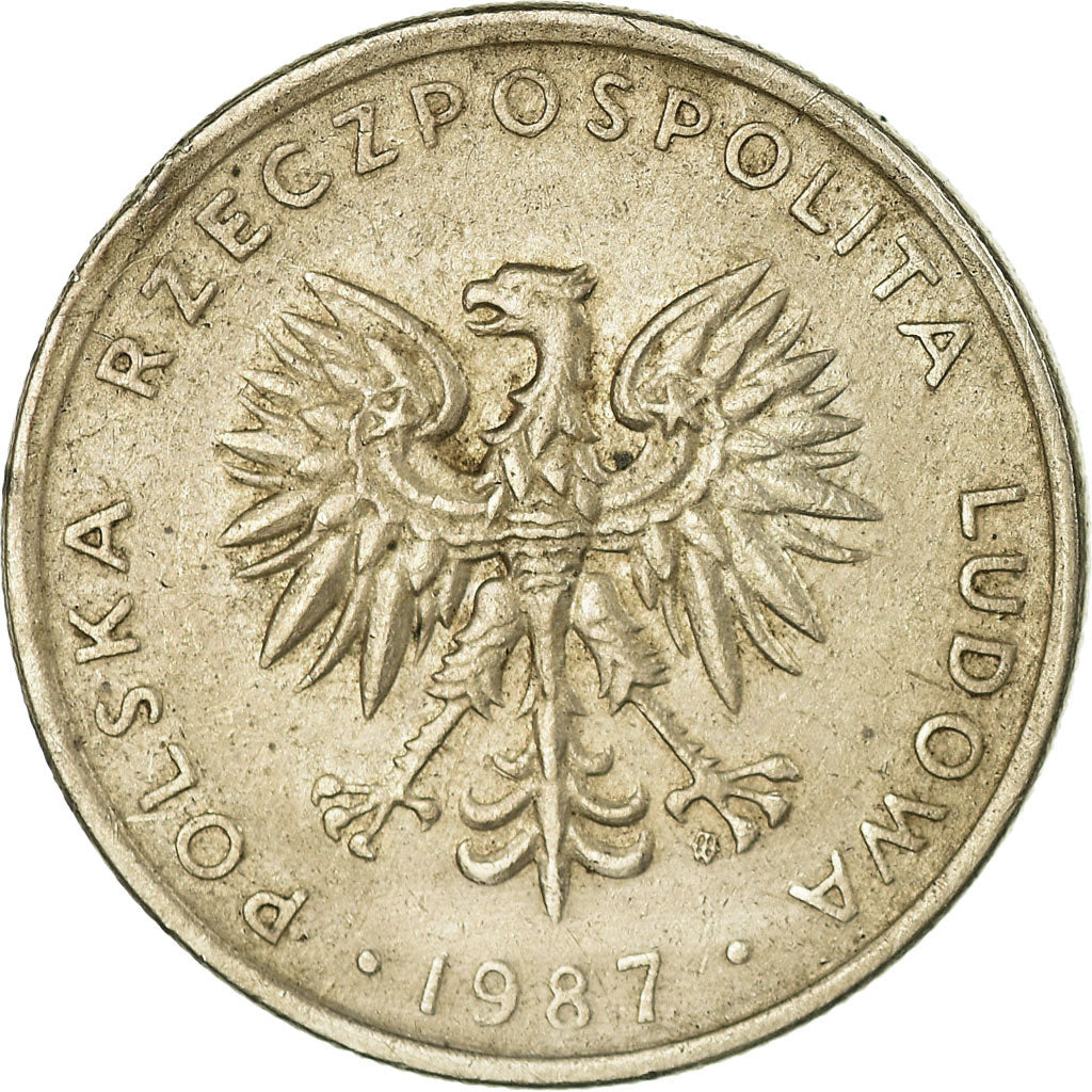 Coin, Poland, 20 Zlotych, 1987, Warsaw, VF(30-35), Copper-nickel, KM:153.1