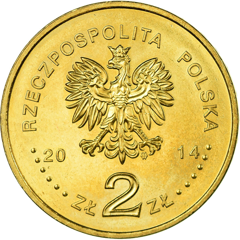 Coin, Poland, polish olympic team, 2 Zlote, 2014, AU(50-53), Brass, KM:893