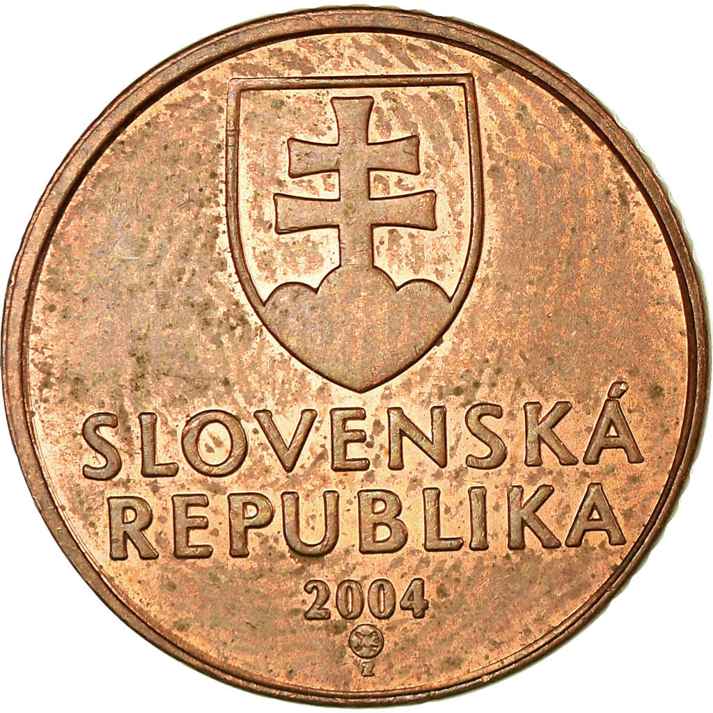 Munten, Slowakije, 50 Halierov, 2004, FR+, Copper Plated Steel, KM:35