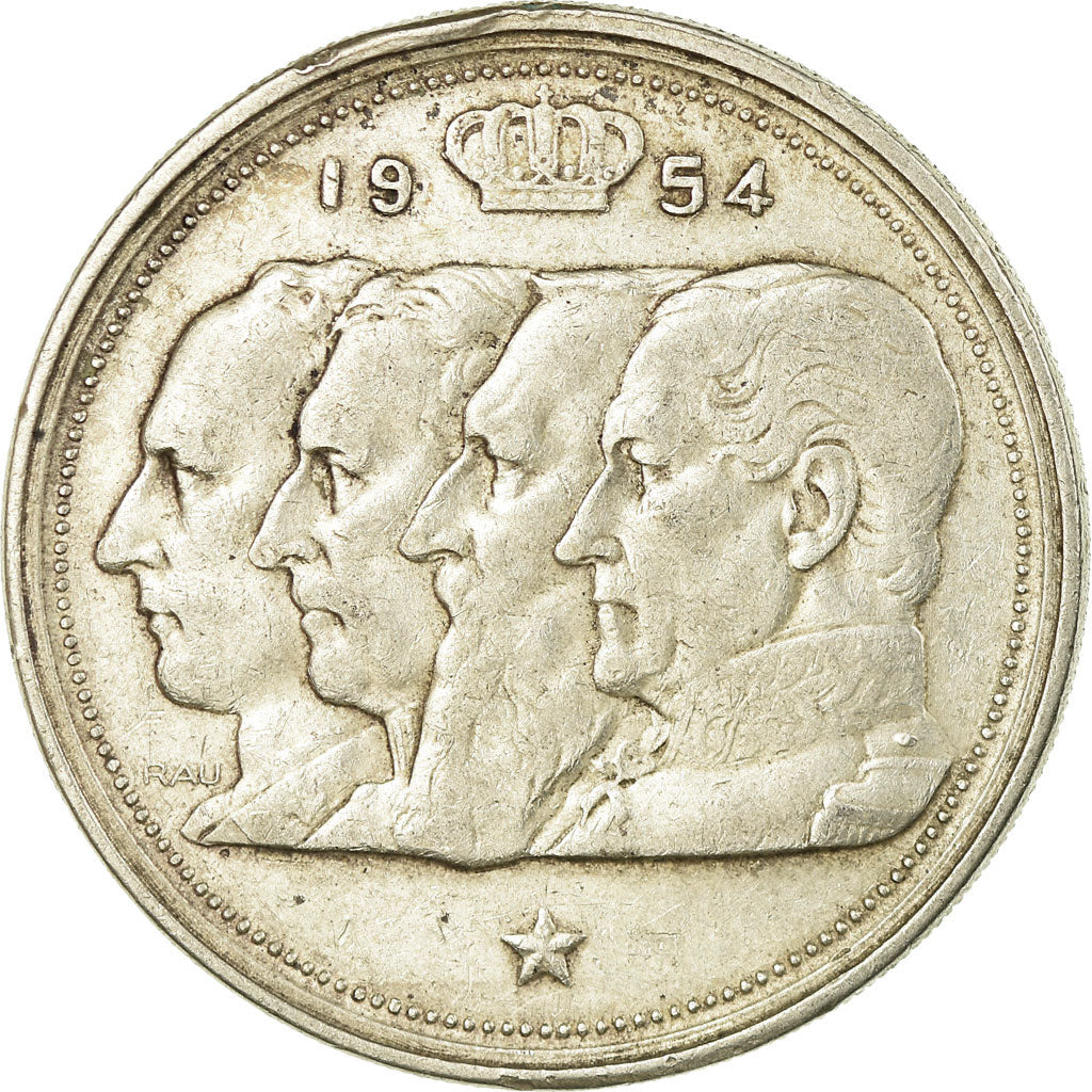 Coin, Belgium, 100 Francs, 100 Frank, 1954, VF(30-35), Silver, KM:138.1
