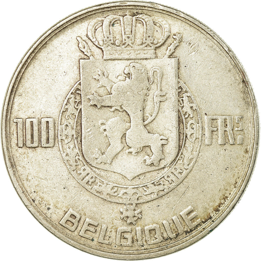 Coin, Belgium, 100 Francs, 100 Frank, 1954, VF(30-35), Silver, KM:138.1