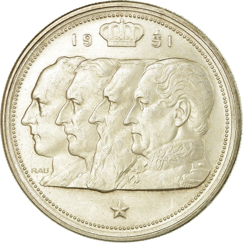 Moneta, Belgio, 100 Francs, 100 Frank, 1951, BB, Argento, KM:139.1