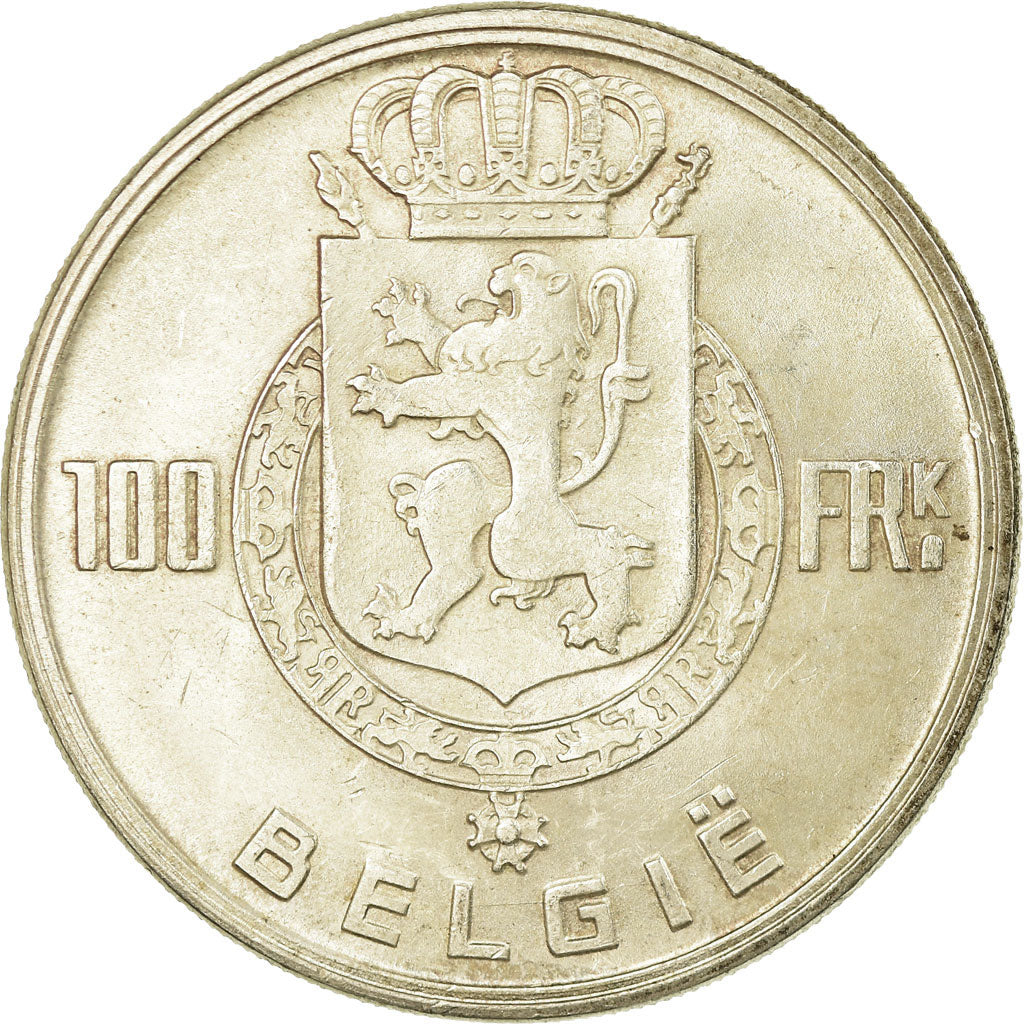 Moneta, Belgio, 100 Francs, 100 Frank, 1951, BB, Argento, KM:139.1