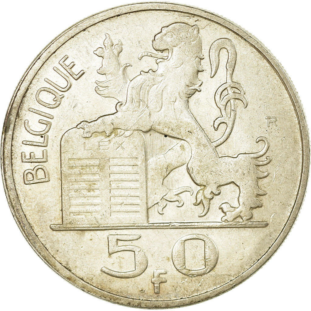 Monnaie, Belgique, 50 Francs, 50 Frank, 1948, TTB, Argent, KM:136.1