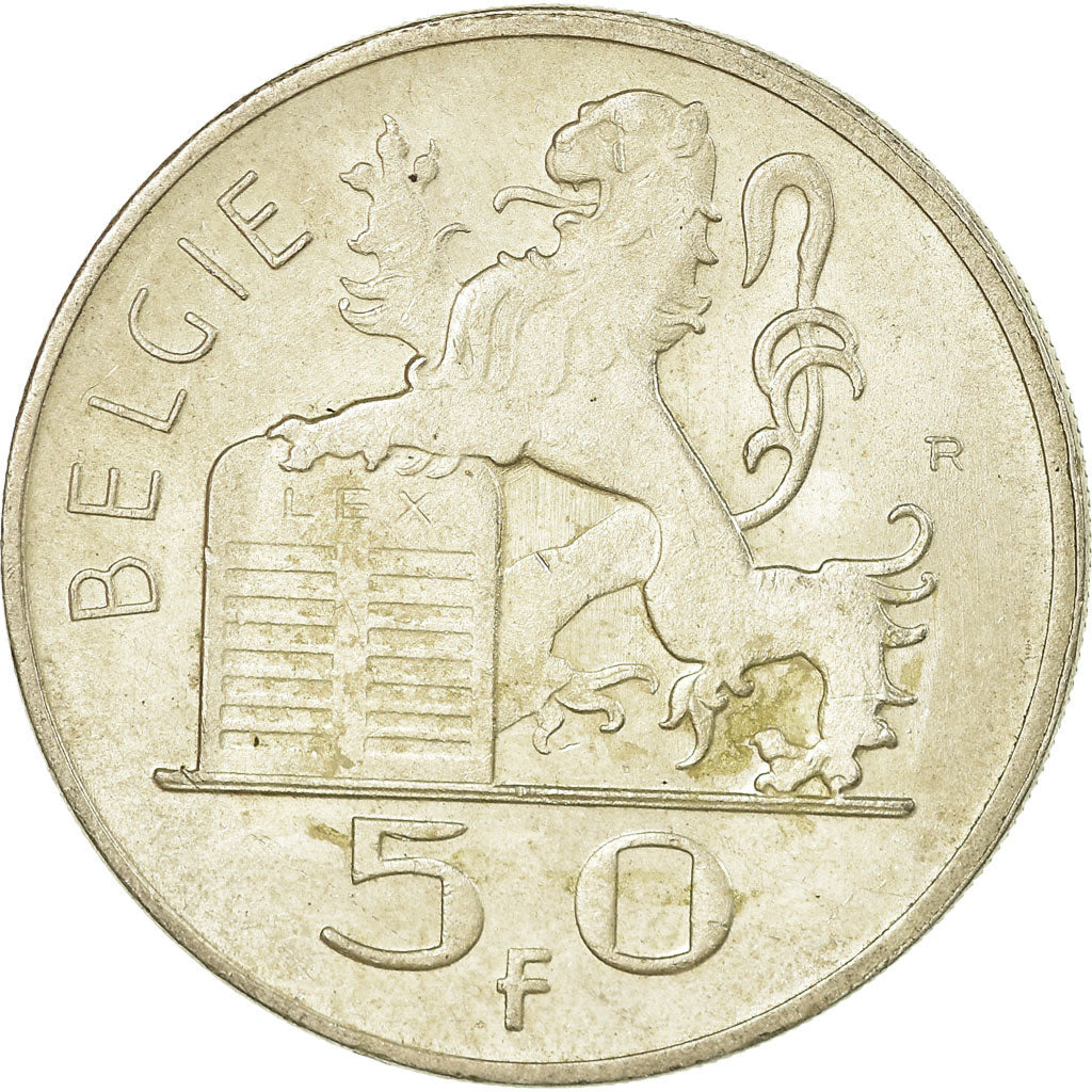 Coin, Belgium, 50 Francs, 50 Frank, 1948, EF(40-45), Silver, KM:137