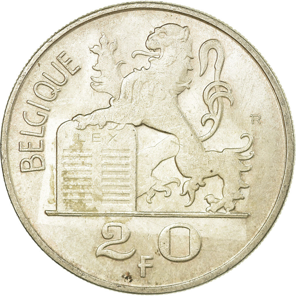 Coin, Belgium, 20 Francs, 20 Frank, 1950, EF(40-45), Silver, KM:140.2