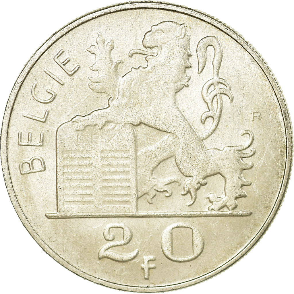 Coin, Belgium, 20 Francs, 20 Frank, 1953, EF(40-45), Silver, KM:141.1