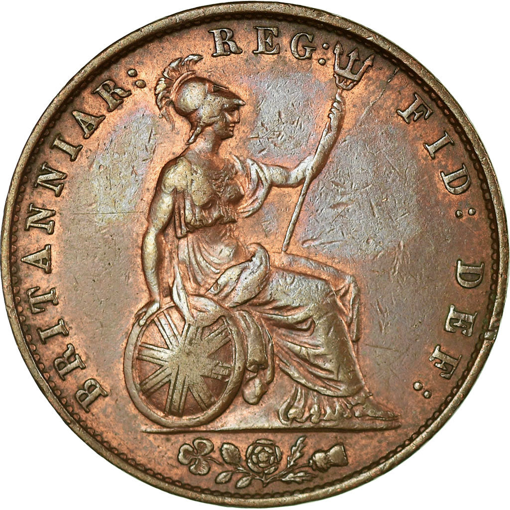 Coin, Great Britain, Victoria, Farthing, 1841, VF(30-35), Copper, KM:725