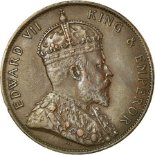 Coin, Jersey, Edward VII, 1/12 Shilling, 1909, AU(50-53), Bronze, KM:10
