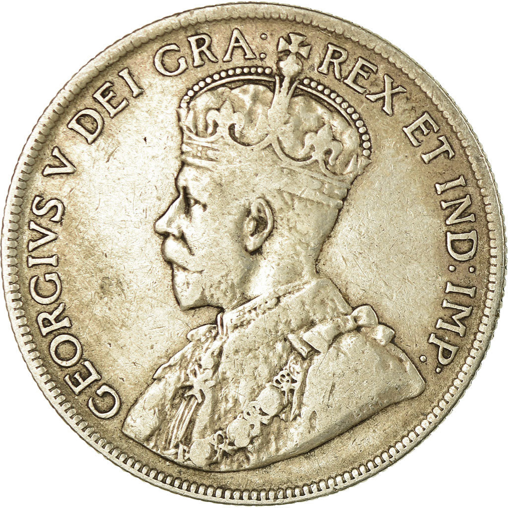 Coin, NEWFOUNDLAND, 50 Cents, 1917, Royal Canadian Mint, Ottawa, EF(40-45)