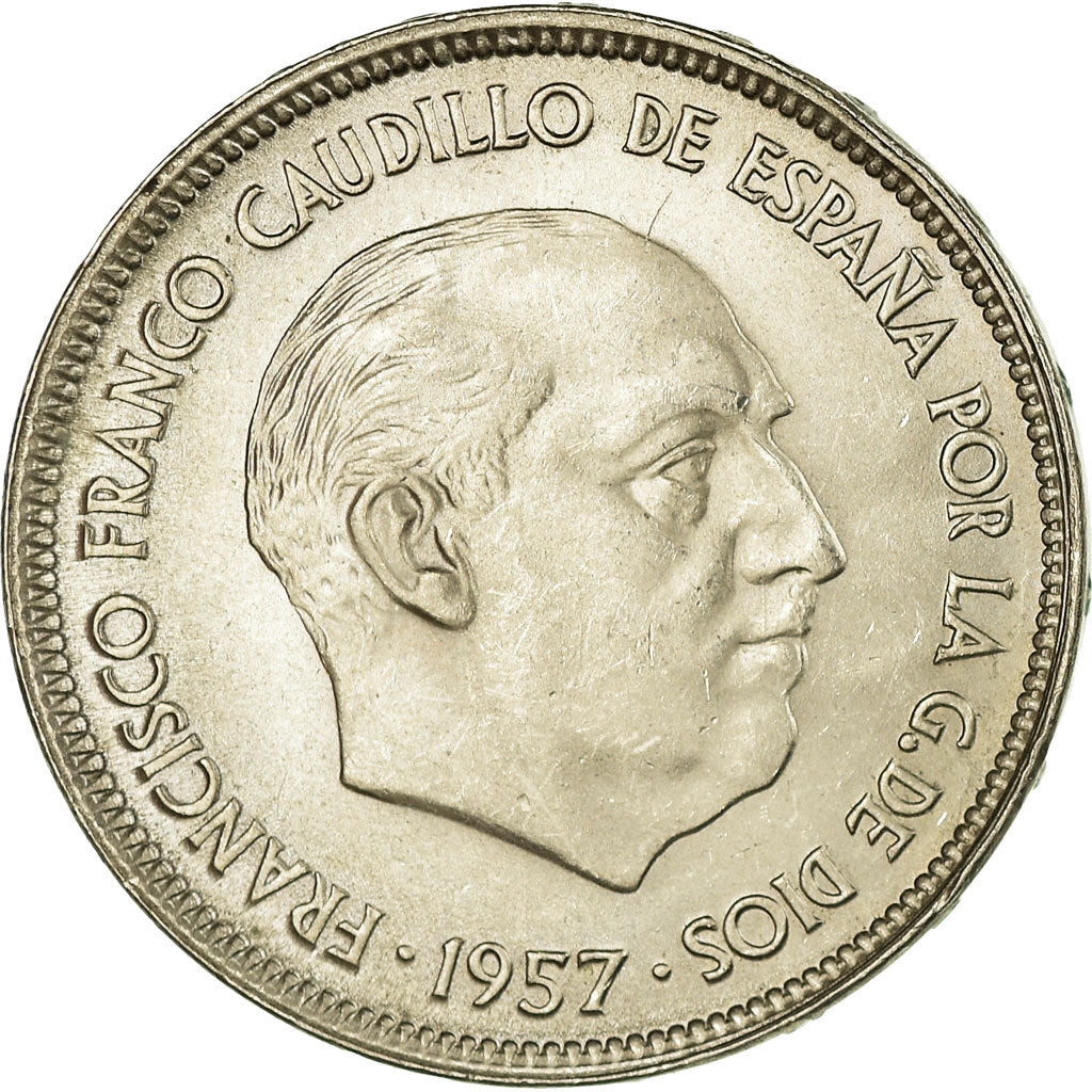 Coin, Spain, Caudillo and regent, 25 Pesetas, 1967, EF(40-45), Copper-nickel