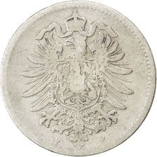 GERMANY - EMPIRE, Mark, 1876, Stuttgart, KM #7, VF(20-25), Silver, 24, 5.25