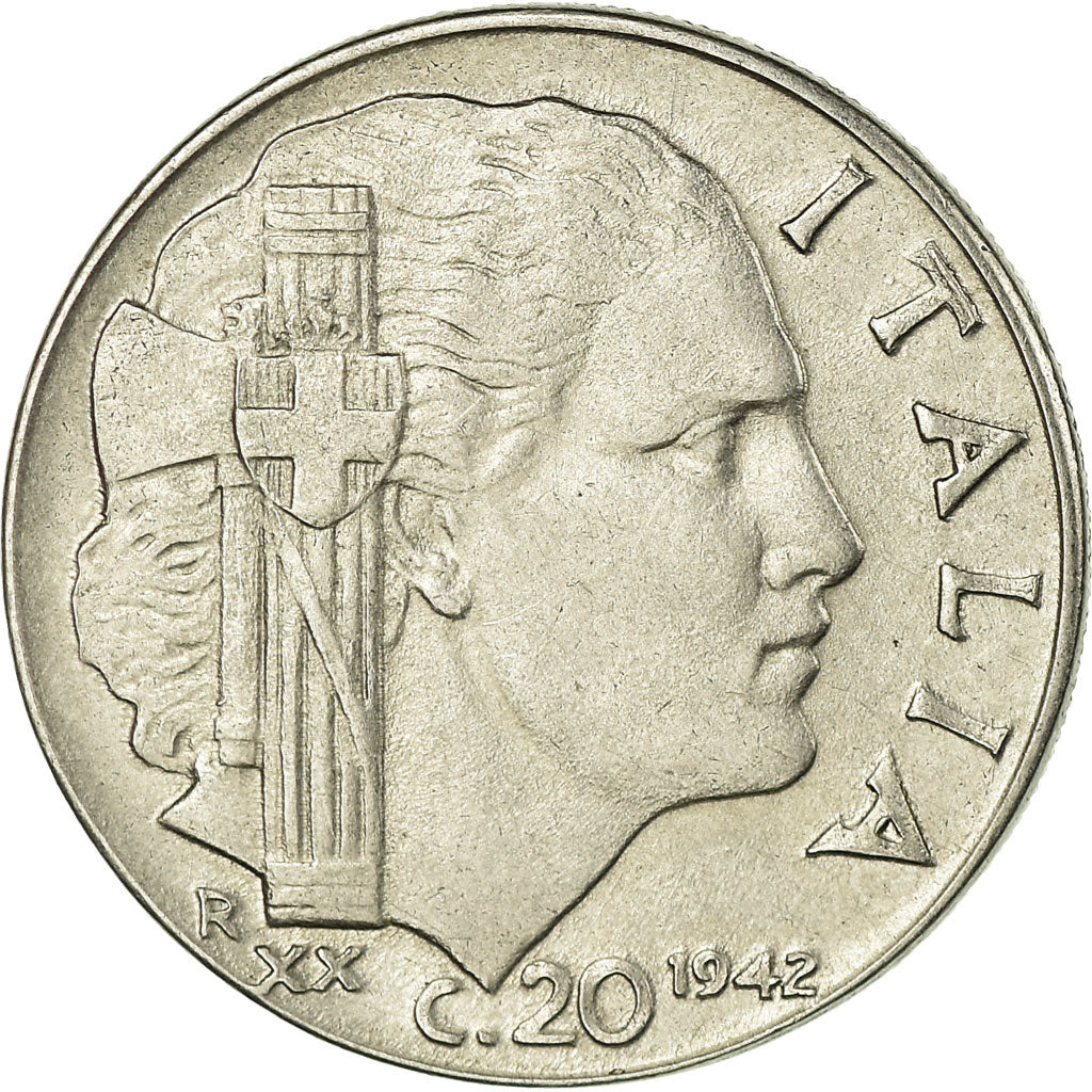 Coin, Italy, Vittorio Emanuele III, 20 Centesimi, 1942, Rome, EF(40-45)