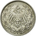 Coin, GERMANY - EMPIRE, 1/2 Mark, 1909, Hambourg, AU(55-58), Silver, KM:17
