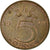 Moneda, Países Bajos, Juliana, 5 Cents, 1970, BC+, Bronce, KM:181