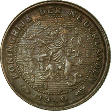 Coin, Netherlands, Wilhelmina I, 1/2 Cent, 1940, EF(40-45), Bronze, KM:138
