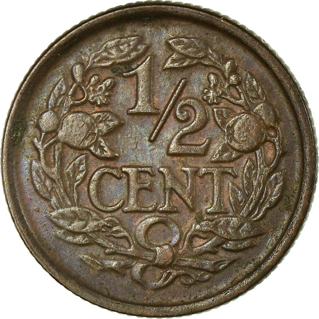 Coin, Netherlands, Wilhelmina I, 1/2 Cent, 1940, EF(40-45), Bronze, KM:138