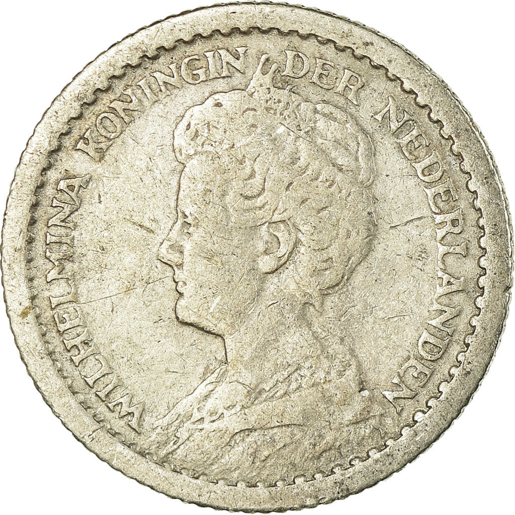Coin, Netherlands, Wilhelmina I, 10 Cents, 1914, VF(20-25), Silver, KM:145