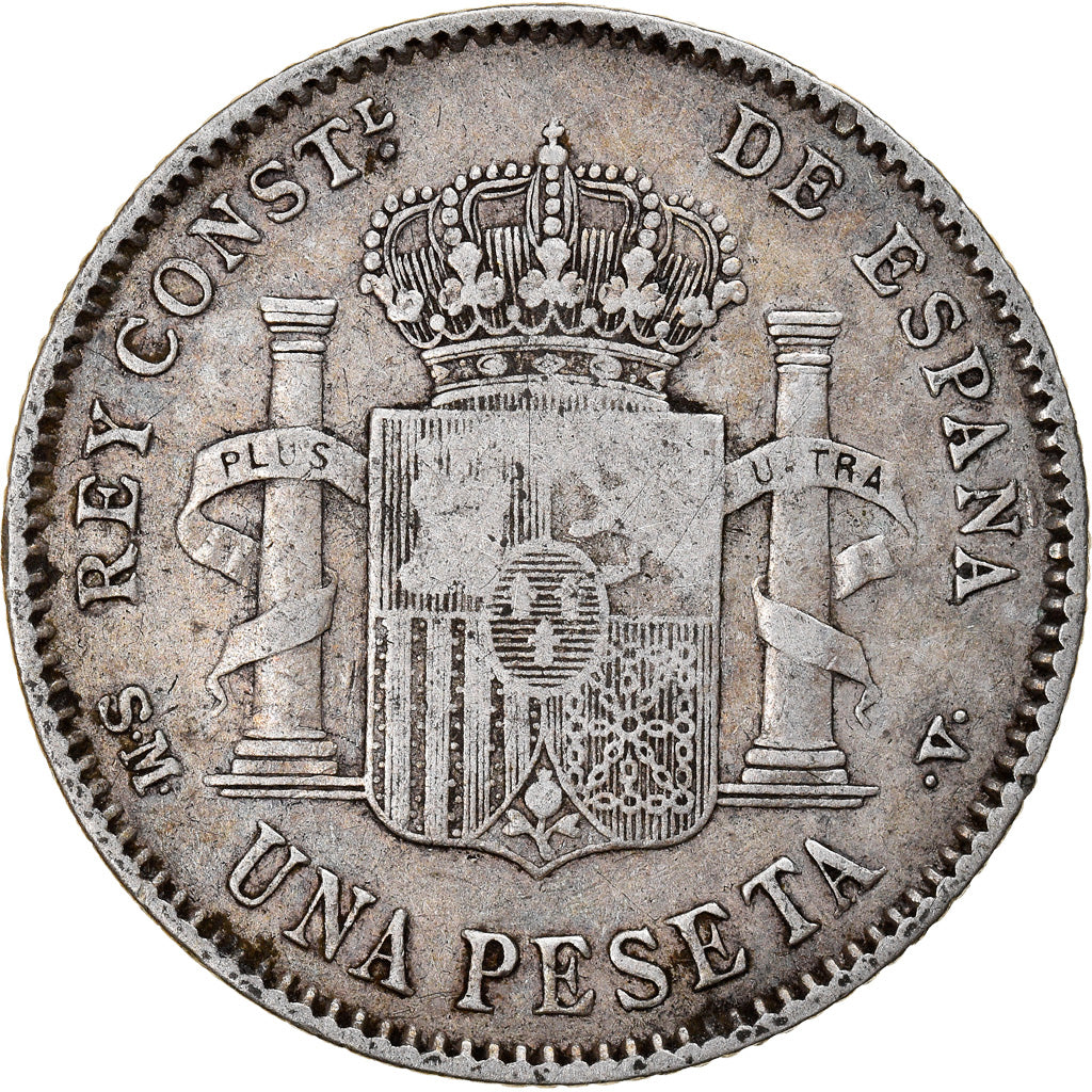 Coin, Spain, Alfonso XIII, Peseta, 1900, VF(20-25), Silver, KM:706