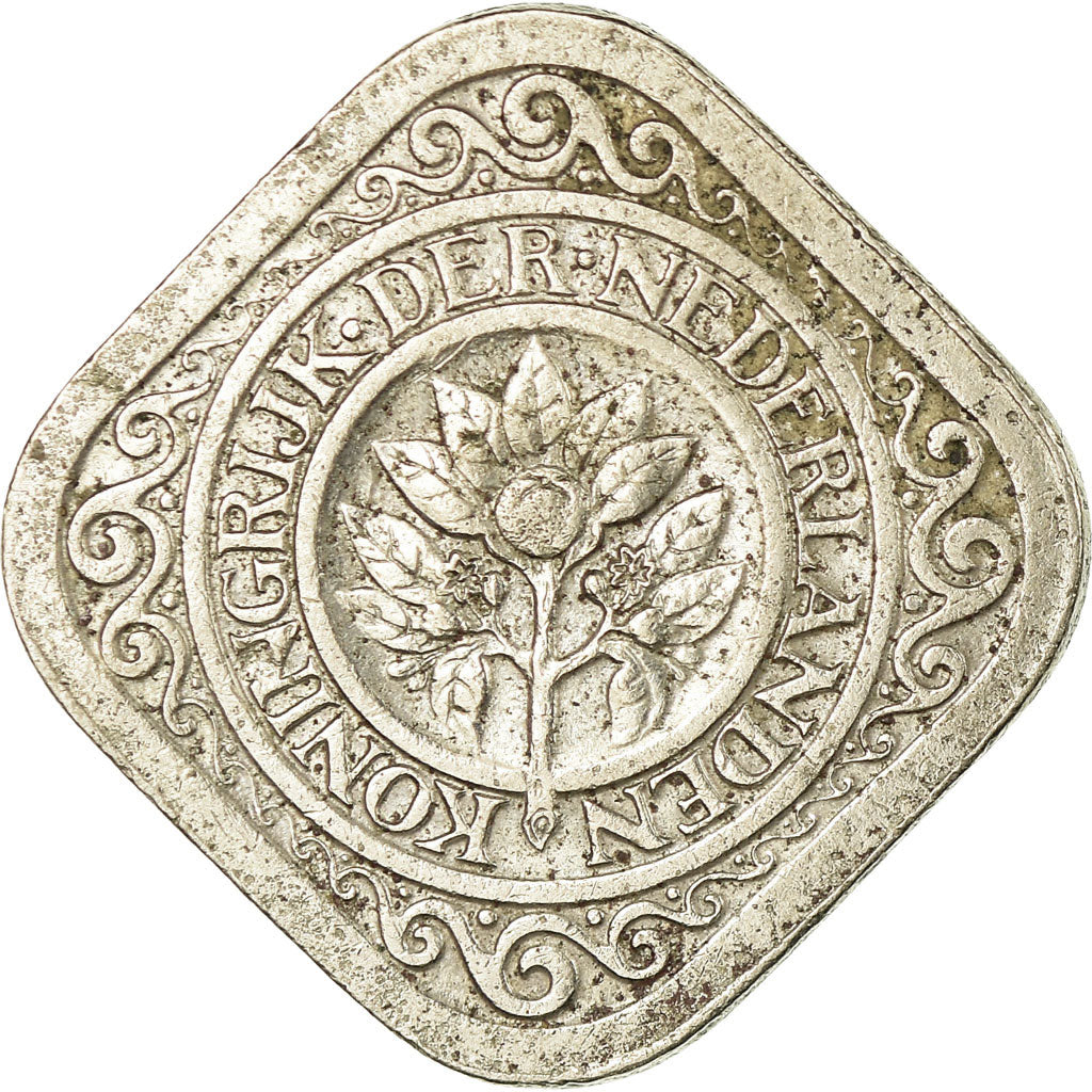 Coin, Netherlands, Wilhelmina I, 5 Cents, 1939, VF(30-35), Copper-nickel, KM:153