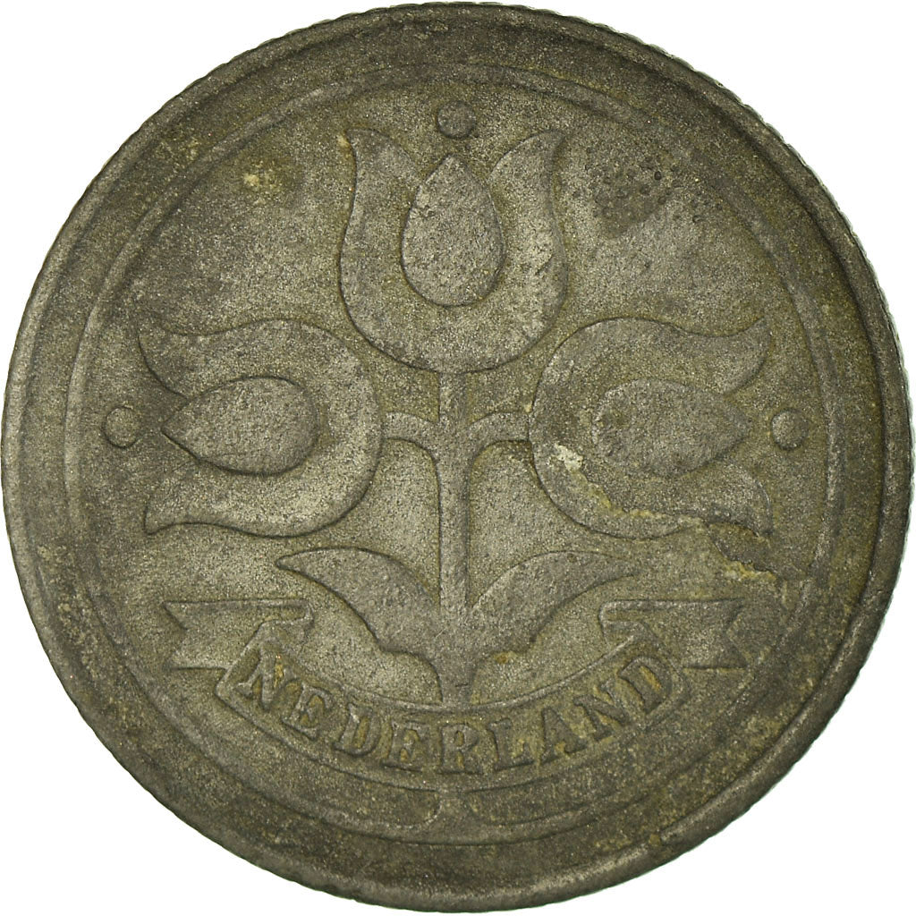 Coin, Netherlands, Wilhelmina I, 10 Cents, 1943, VF(30-35), Zinc, KM:173