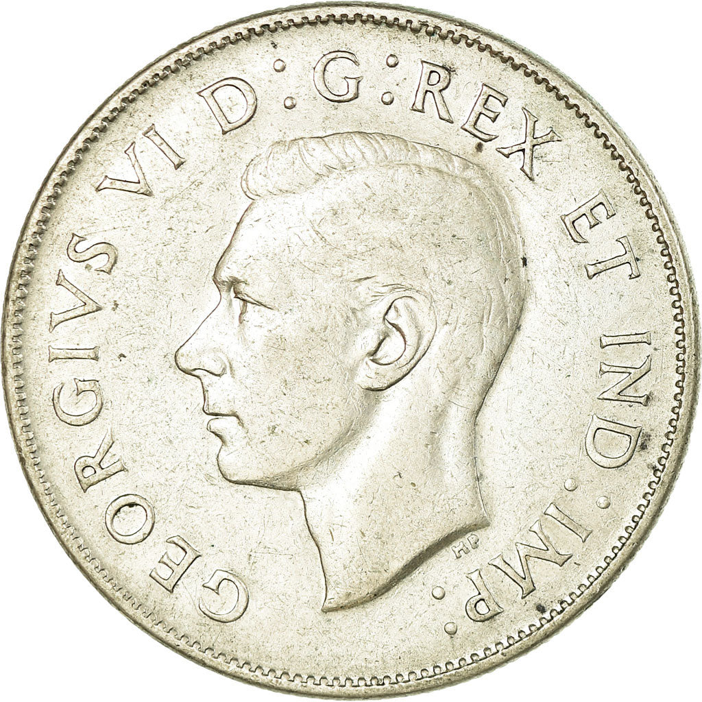Monnaie, Canada, George VI, 50 Cents, 1945, Royal Canadian Mint, Ottawa, TB+