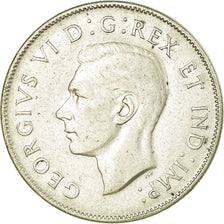 Monnaie, Canada, George VI, 50 Cents, 1945, Royal Canadian Mint, Ottawa, TB+