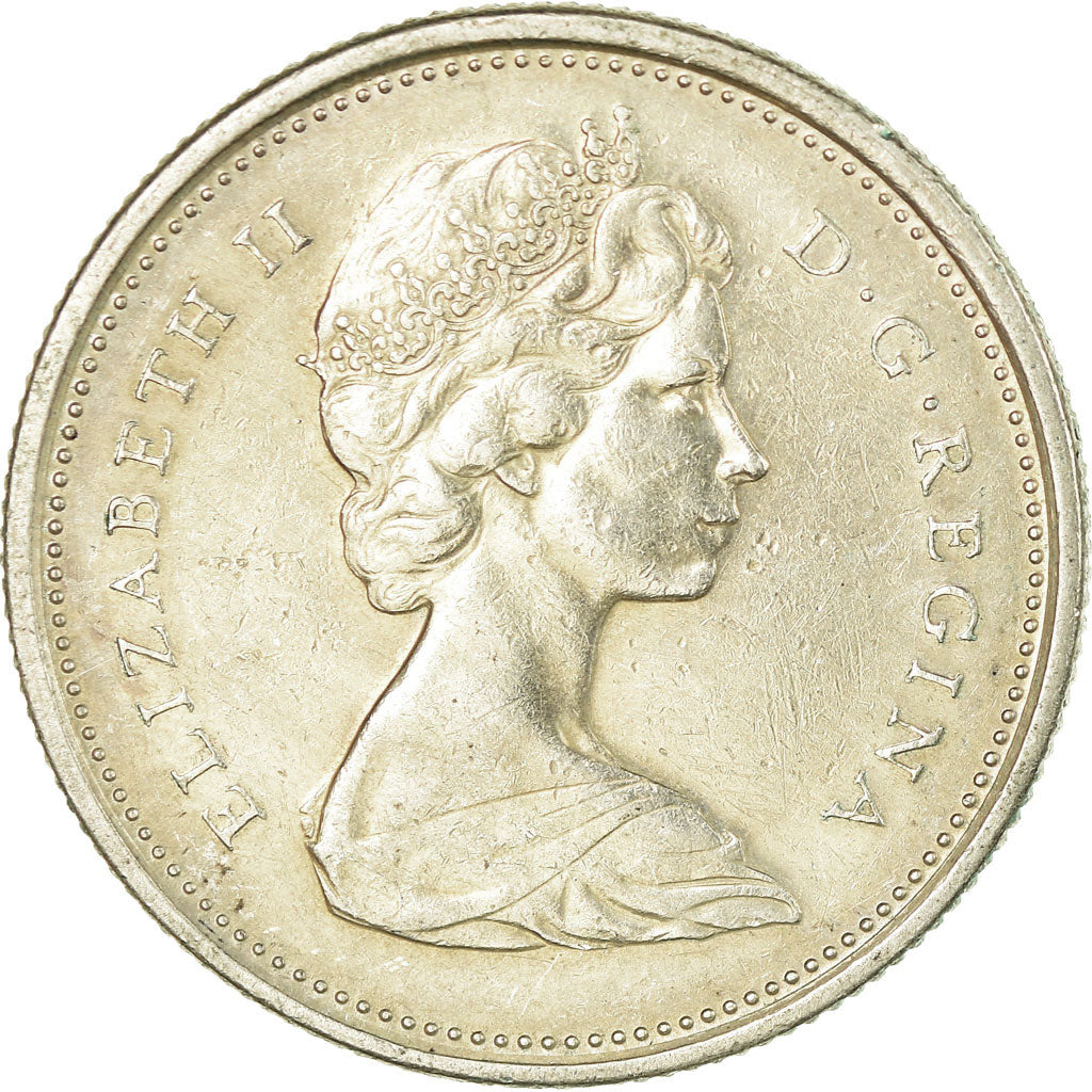 Coin, Canada, Elizabeth II, 25 Cents, 1965, Royal Canadian Mint, Ottawa