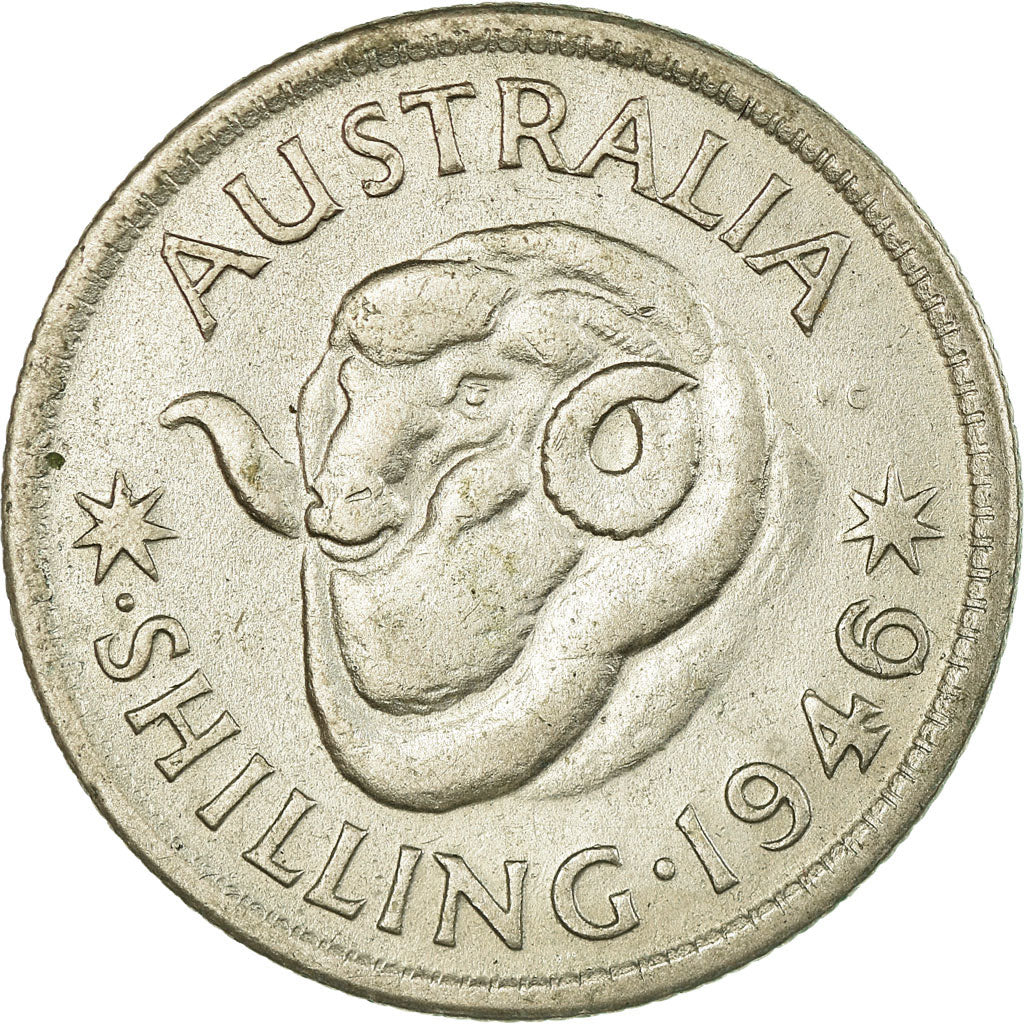 Coin, Australia, George VI, Shilling, 1946, Melbourne, EF(40-45), Silver, KM:39a