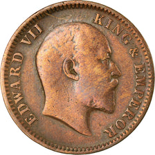 Moneta, INDIA - BRITANNICA, Edward VII, 1/4 Anna, 1910, Calcutta, MB+, Bronzo