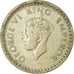 Coin, INDIA-BRITISH, George VI, 1/2 Rupee, 1943, VF(30-35), Silver, KM:552