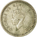 Coin, INDIA-BRITISH, George VI, 1/2 Rupee, 1943, VF(20-25), Silver, KM:552