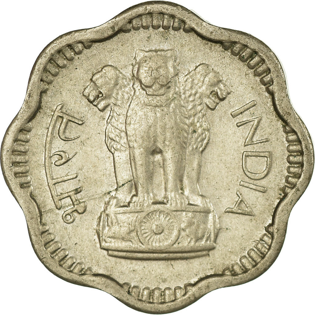 Munten, INDIAASE REPUBLIEK, 10 Naye Paise, 1959, FR+, Copper-nickel, KM:24.2