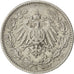 GERMANY - EMPIRE, 1/2 Mark, 1908, Muldenhütten, KM #17, AU(50-53), Silver, 20,..