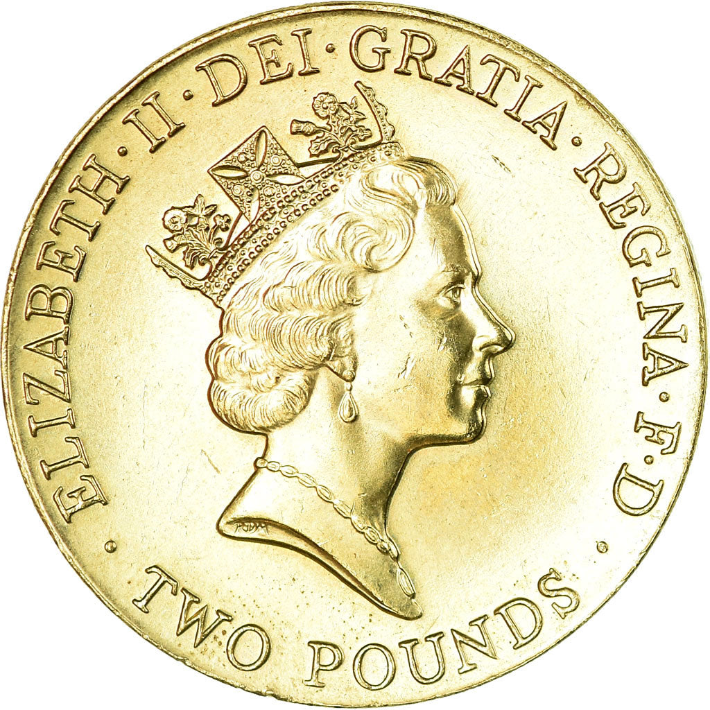 Monnaie, Grande-Bretagne, Elizabeth II, 2 Pounds, 1996, TTB+, Nickel-brass
