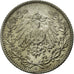 Coin, GERMANY - EMPIRE, 1/2 Mark, 1908, Muldenhütten, EF(40-45), Silver, KM:17