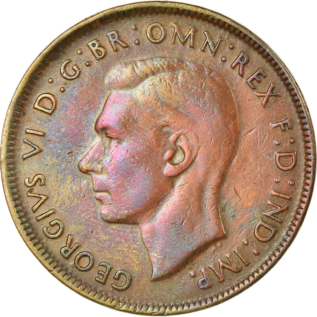 Coin, Australia, George VI, Penny, 1945, EF(40-45), Bronze, KM:36